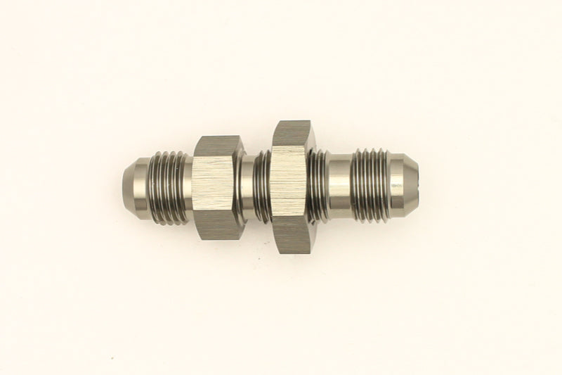 DeatschWerks 6AN Male Flare To 6AN Male Flare Bulkhead Adapter (Incl. Nut) - dw6-02-0708