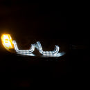 ANZO 2012-2015 BMW 3 Series Projector Headlights w/ U-Bar Black - anz121504