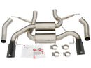 aFe MACHForce XP 2.5in Axle Back Stainless Exhaust w/ Black Tips 07-13 BMW 335i 3.0L L6 (E90/92) N55 - afe49-36327-B