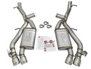 aFe MACHForce XP 3in 304 SS Axle-Back Dual Exhaust (NPP) w/ Polished Tips 16-17 Camro SS V8-6.2L - afe49-34068-P