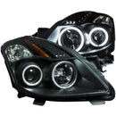 ANZO 2008-2009 Nissan Altima (2 Door ONLY) Projector Headlights w/ Halo Black (CCFL) - anz121395