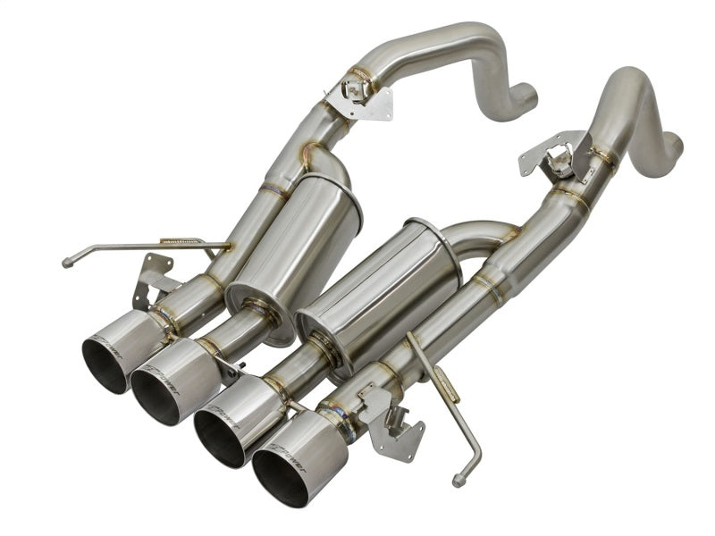 aFe MACHForce XP 3in-2 1/2in Axle Back 304SS Exhaust w/ Polished Tips 14-17 Chevy Corvette V8-6.2L - afe49-34056-P