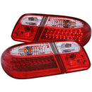 ANZO 1996-2002 Mercedes Benz E Class W210 LED Taillights Red/Clear - anz321114