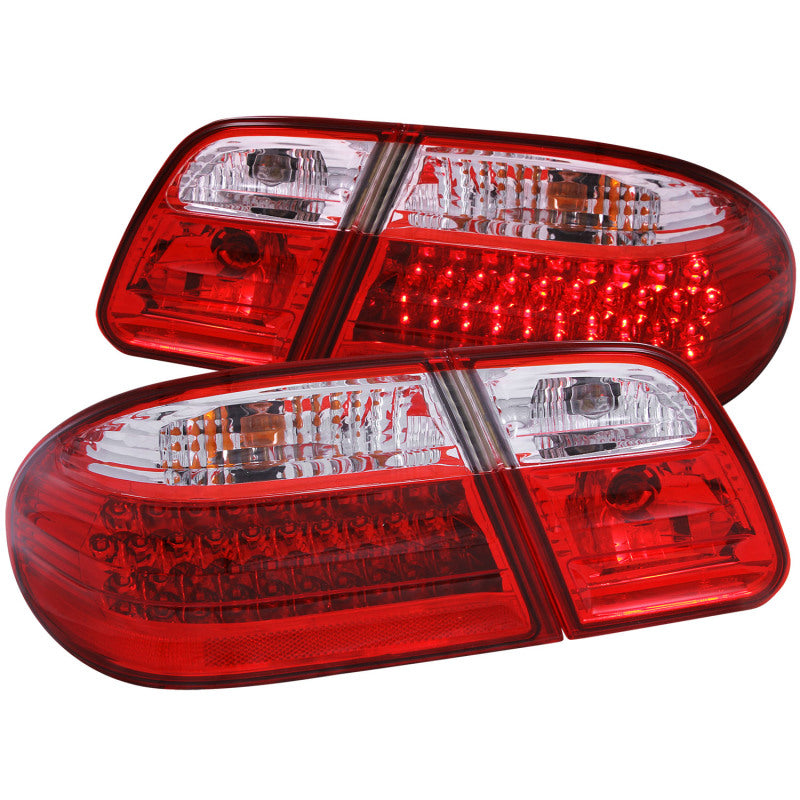 ANZO 1996-2002 Mercedes Benz E Class W210 LED Taillights Red/Clear - anz321114
