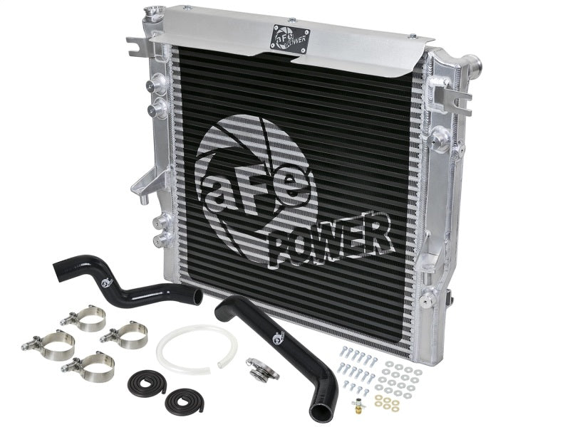 aFe BladeRunner GT Series Bar and Plate Radiator w/ Black Hoses 07-11 Jeep Wrangler (JK) V6 3.8L - afe46-50002-B