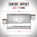 MagnaFlow Muffler Mag SS 14X3.5X7 2/2 O/C - mag11124