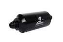 Aeromotive In-Line Filter - AN-08 size Male - 10 Micron Microglass Element - Bright-Dip Black - aer12375