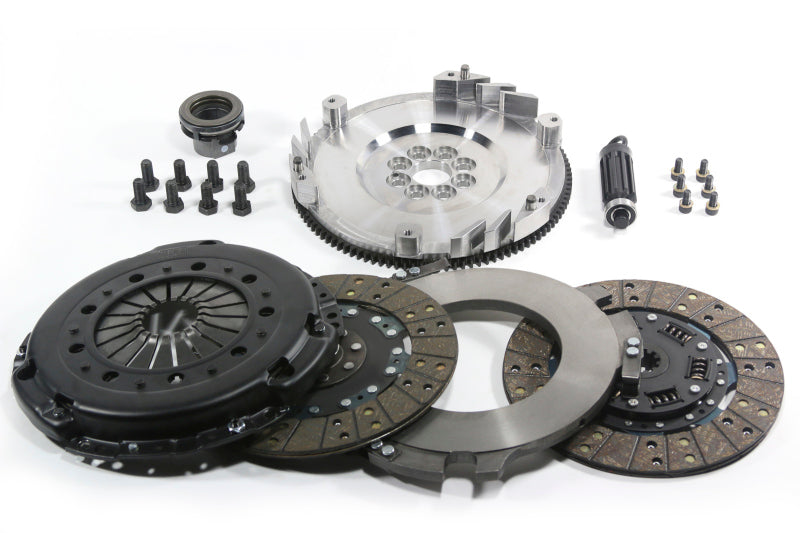 DKM Clutch BMW E46 M3 MS Twin Disc Clutch Kit w/Steel Flywheel - dkmMS-006-054