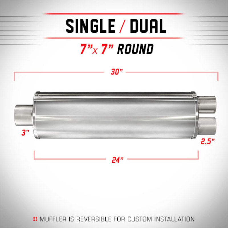 MagnaFlow Muffler Trb SS 24X7X7 3/2.5 C/D - mag13763