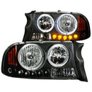 ANZO 1997-2004 Dodge Dakota Crystal Headlights Black 1pc - anz111085