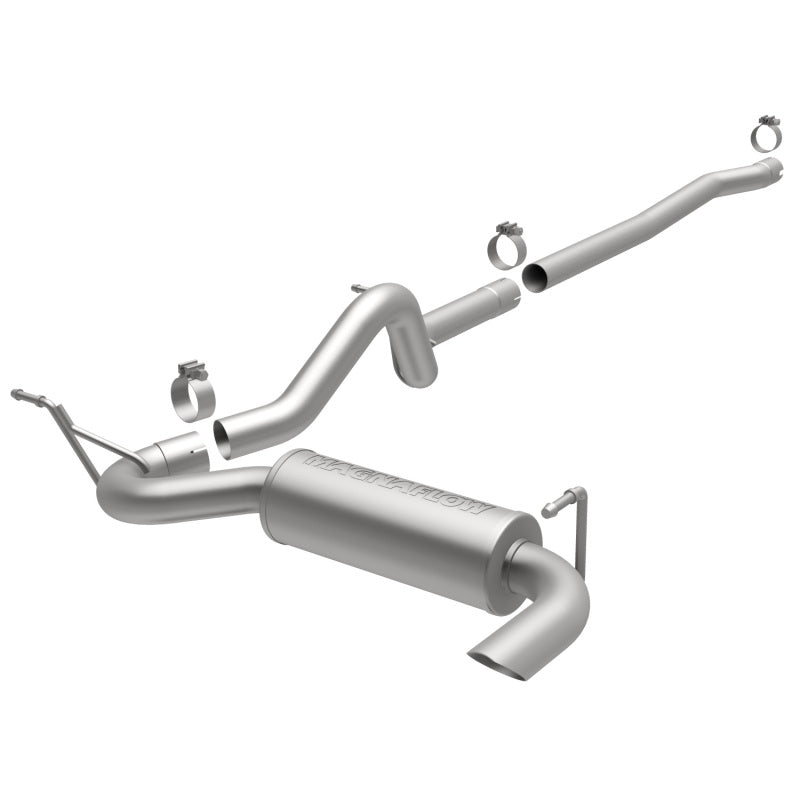 MagnaFlow 12-14 Jeep Wrangler 4dr Single Straight Rear P/S Exit Stainless C/B Performance Exhaust - mag15117