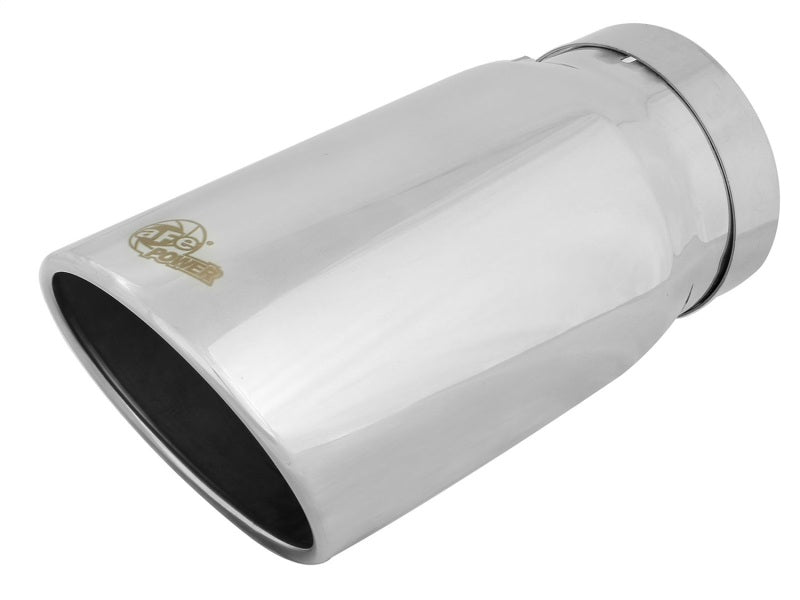 aFe Universal Bolt On Exhaust Tip Polished 5in Inlet x 6in Outlet x 12in Long - afe49T50604-P12