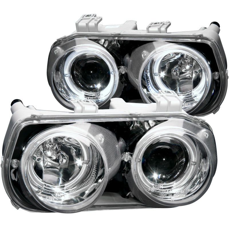 ANZO 1994-1997 Acura Integra Projector Headlights w/ Halo Chrome - anz121004
