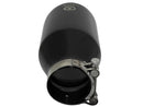 aFe MACH Force-Xp 409 SS Clamp-On Exhaust Tip 2.5in. Inlet / 4.5in. Outlet / 9in. L - Black - afe49T25454-B09