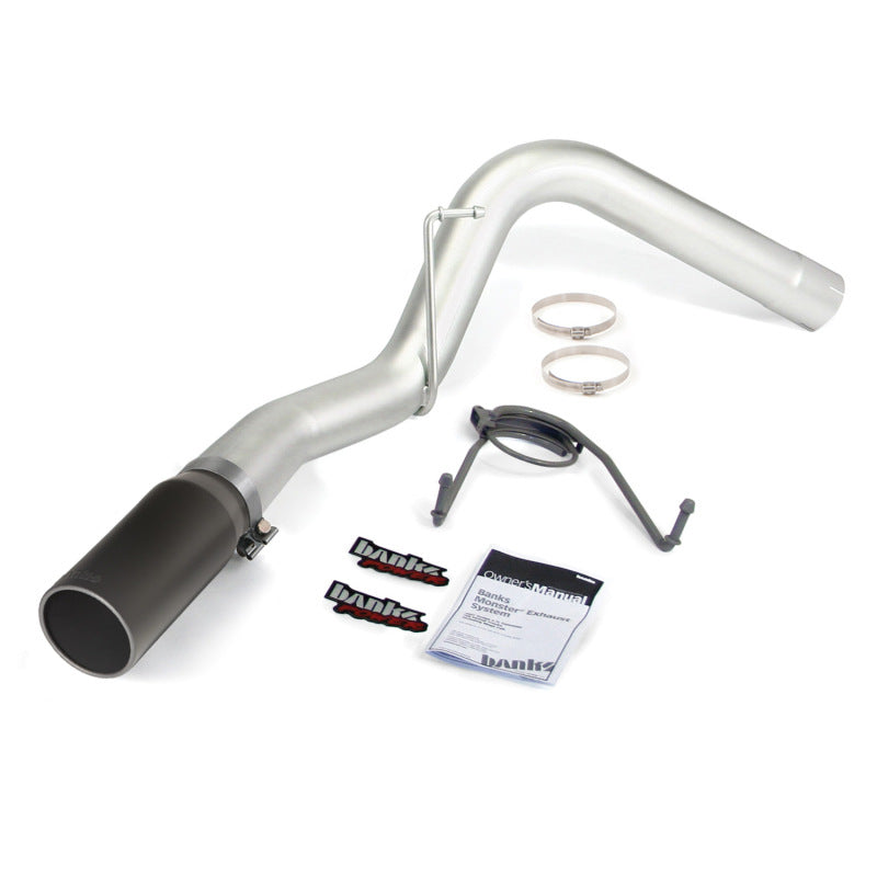 Banks Power 14-15 Dodge Ram 6.7L CCSB Monster Exhaust System - SS Single Exhaust w/ Black Tip - gbe49775-B