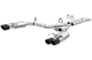 MagnaFlow 10 Ford Mustang GT V8 4.6L Dual Split Rear Exit Stainless Cat Back Perf Exhaust - mag15075