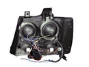 ANZO 2007-2013 Chevrolet Avalanche Projector Headlights w/ Halo Black (CCFL) - anz111109