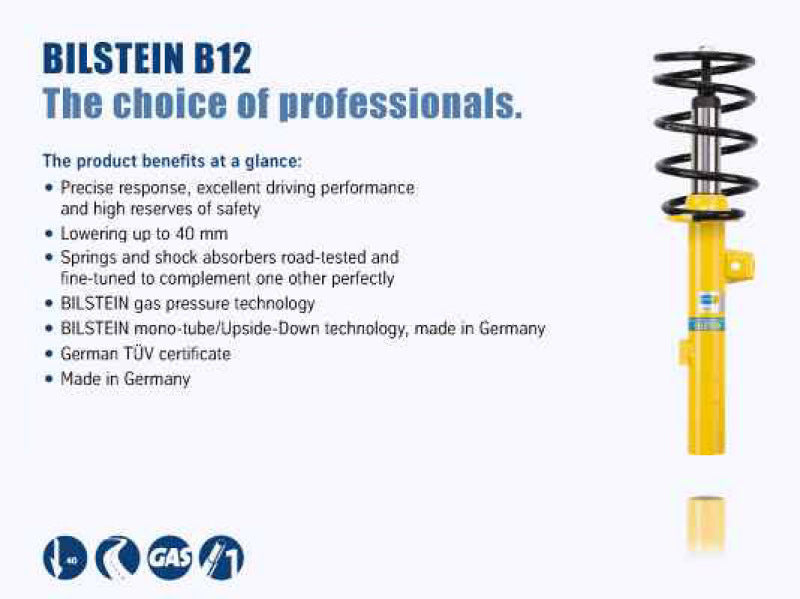 Bilstein B12 2012 Mercedes-Benz E350 Base Sedan Front and Rear Suspension Kit - bil46-182074