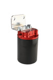 Aeromotive SS Series Billet Canister Style Fuel Filter Anodized Black/Red - 10 Micron Fabric Element - aer12317