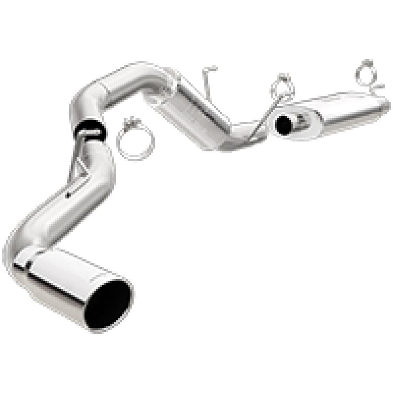 MagnaFlow Cat-Back, SS, 4in, Single Pass Side Rear Exit 5in Tip 14-15 Ram 2500 6.4L V8 CC LB/MC SB - mag19200