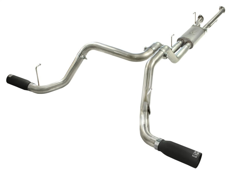 aFe MACHForce XP 2-1/2in to 3in 409 SS Cat-Back Exhaust w/ Black Tips 10-17 Toyota Tundra V8 5.7L - afe49-46014-B