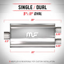 MagnaFlow Muffler Mag SS 22X5X11 2.25 D/2.5 C - mag14580