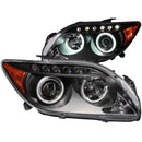ANZO 2005-2010 Scion Tc Projector Headlights w/ Halo Black (CCFL) - anz121119