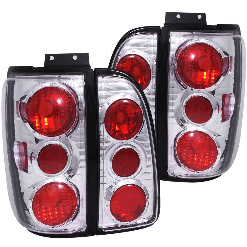 ANZO 1998-2002 Lincoln Navigator Taillights Chrome - anz211109