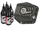 aFe Power Rear Differential Cover (Machined Black) 15-17 GMC Canyon 12 Bolt Axles w/ Gear Oil - afe46-70302-WL