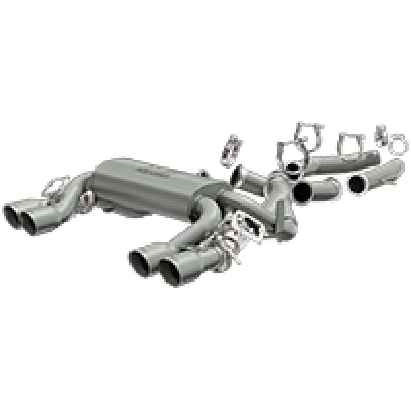 MagnaFlow Touring Series SS Cat-Back Exhaust Titanium Coated Quad Split Rear Exit 2015 BMW M3/M4 3.0 - mag19175