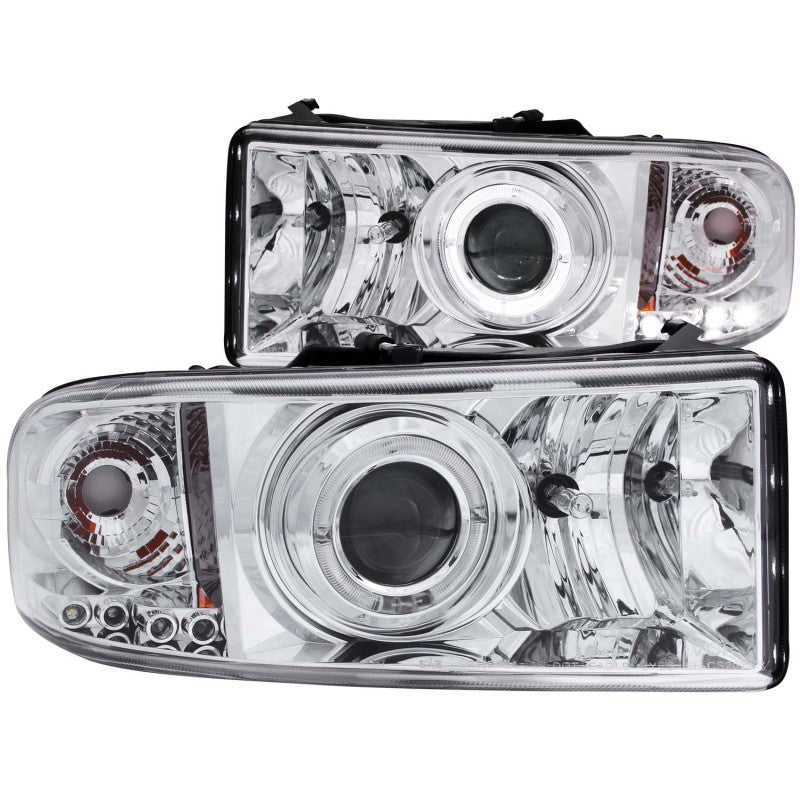 ANZO 1994-2001 Dodge Ram Projector Headlights w/ Halo Chrome - anz111195