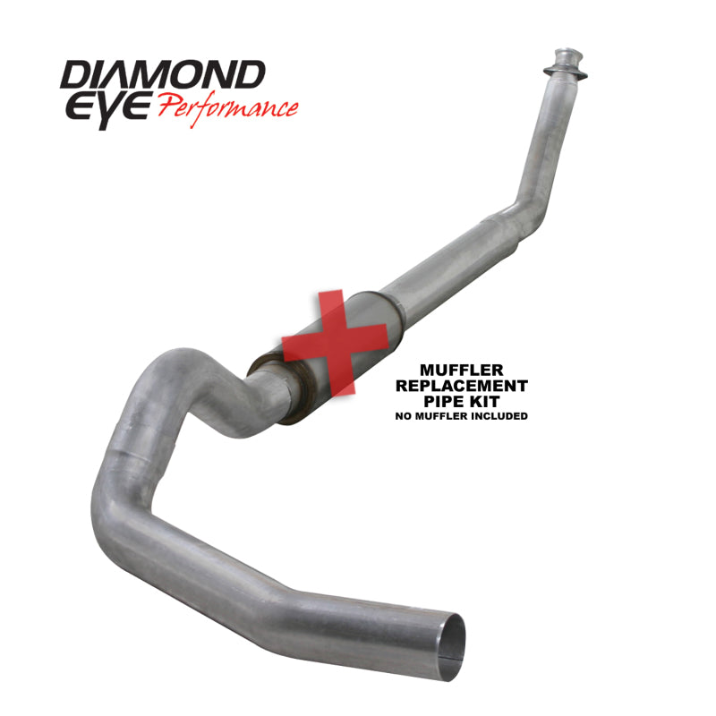 Diamond Eye KIT 5in TB SGL MFLR RPLCMENT PIPE AL: 94-02 DODGE CUMMINS 5.9L W/ RP #510220 - depK5216A-RP