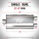 MagnaFlow Muffler Mag SS 22X5X11 2.5 D/3 C - mag14588