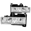 ANZO 1988-1998 Chevrolet C1500 Crystal Headlights Chrome - anz111004