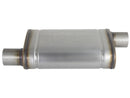 aFe MACH Force-Xp 409 SS Muffler 2.5in Offset Inlet/2.5in Offset Outlet 14in L x 9in W x 4in H Body - afe49M00028