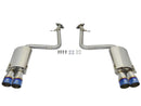 aFe Takeda 16-17 Lexus RC 200T 2.0L (t) 2in. SS Axle-Back Exhaust System w/Polished Blue Tips - afe49-36037-L