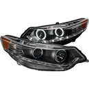 ANZO 2009-2012 Acura Tsx Projector Headlights w/ Halo Black (CCFL) (HID Compatible) - anz121393