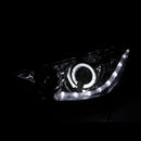 ANZO 2012-2013 Hyundai Accent Projector Headlights w/ Halo Black (CCFL) - anz121476