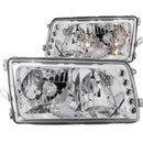 ANZO 1981-1991 Mercedes Benz S Class W126 Crystal Headlights Chrome - anz121157