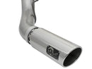 aFe LARGE BORE HD 5in 409-SS DPF-Back Exhaust w/Polished Tip 2017 Ford Diesel Trucks V8 6.7L (td) - afe49-43090-P