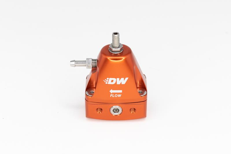DeatschWerks DWR1000iL In-Line Adjustable Fuel Pressure Regulator - Orange - dw6-1001-FRO
