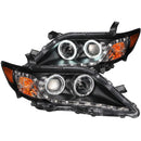 ANZO 2010-2011 Toyota Camry Projector Headlights w/ Halo Black (CCFL) - anz121442
