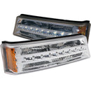 ANZO 2003-2006 Chevrolet Silverado 1500 LED Parking Lights Chrome w/ Amber Reflector - anz511066