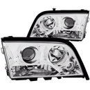 ANZO 1994-2000 Mercedes Benz C Class W202 Projector Headlights Chrome - anz121158