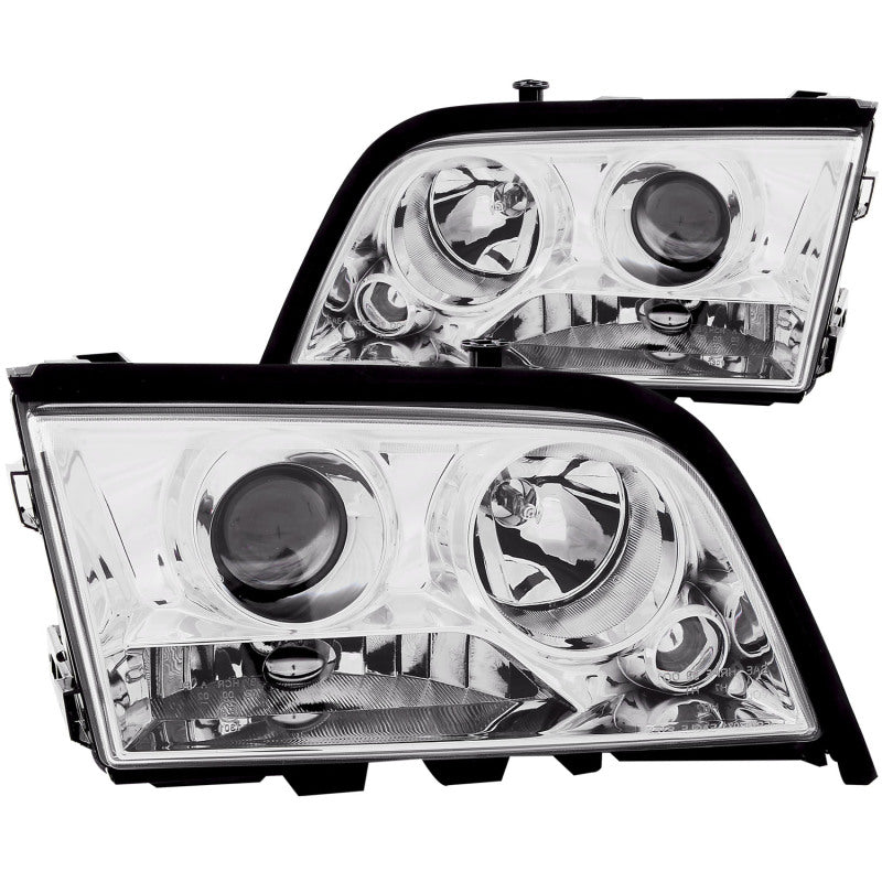 ANZO 1994-2000 Mercedes Benz C Class W202 Projector Headlights Chrome - anz121158
