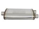 aFe MACHForce XP SS Muffler 3in Center Inlet / 3in Offset Outlet 22in L x 11in W x 6in H Body - afe49M00015