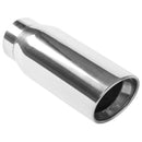 MagnaFlow Tip Stainless Double Wall Round Single Outlet Polished 4.5in DIA 3.5in Inlet 12in Length - mag35232