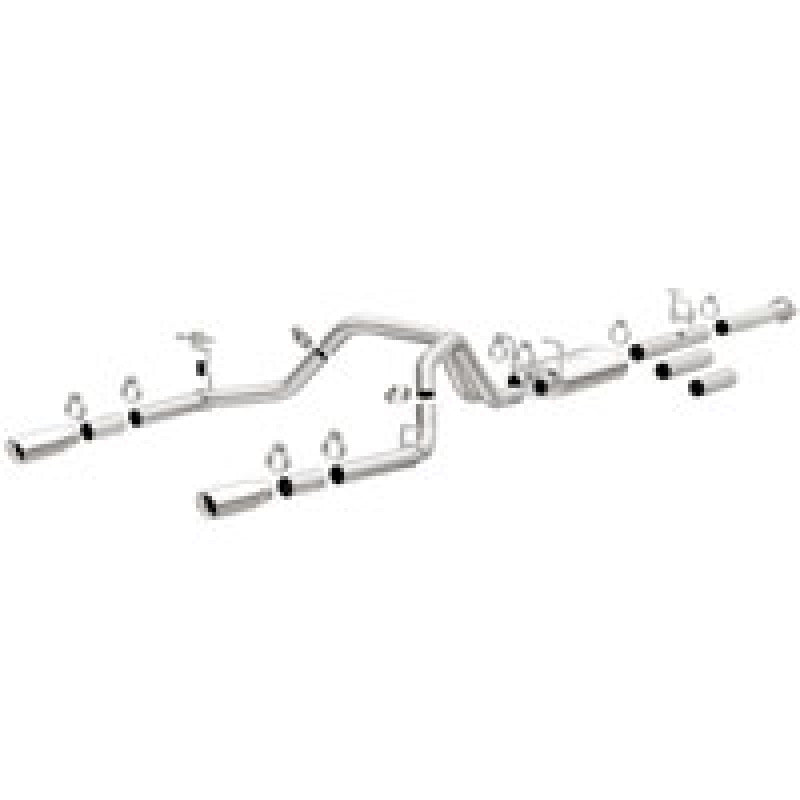 MagnaFlow Stainless Cat-Back Exhaust 2015 Chevy Silverado 2500HD 6.0L Dual Split Rear Exit 4in - mag19027