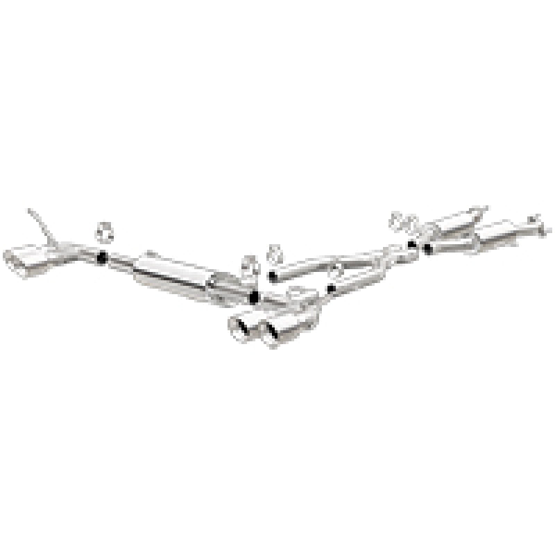 MagnaFlow Cat Back, SS, 2.5in, Quad Split Polish 4in tip 14-15 Jeep Grand Cherokee 3.6L/5.7L V6/V8 - mag19193