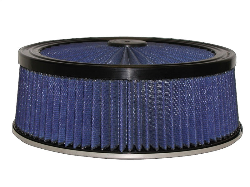 aFe MagnumFLOW Air Filters Round Racing P5R A/F TOP Racer 14D x 5H (Blk/Blue) - afe18-31405